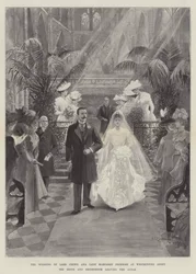 The Wedding of Lord Crewe and Lady Margaret Primrose at Westminster Abbey, the Bride and Bridegroom Leaving the Altar